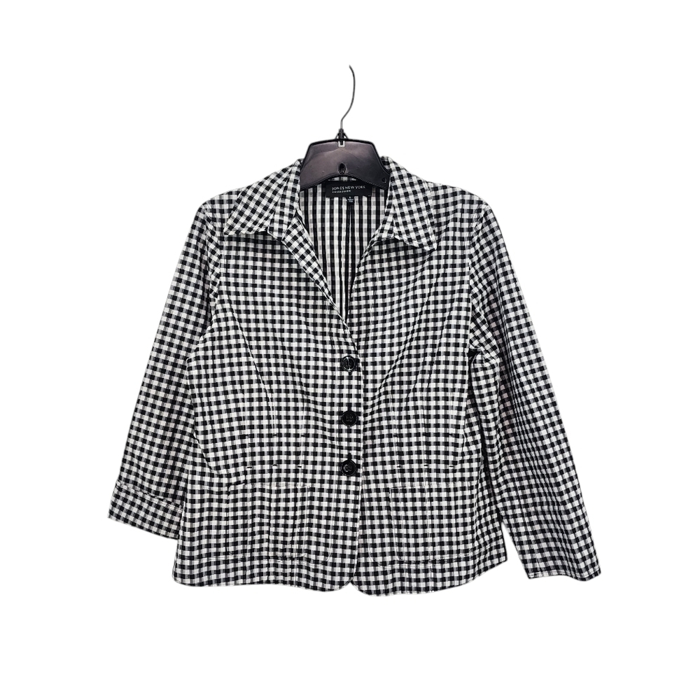 Jones New York Women's Black Gingham Jacket Blazer Size 6